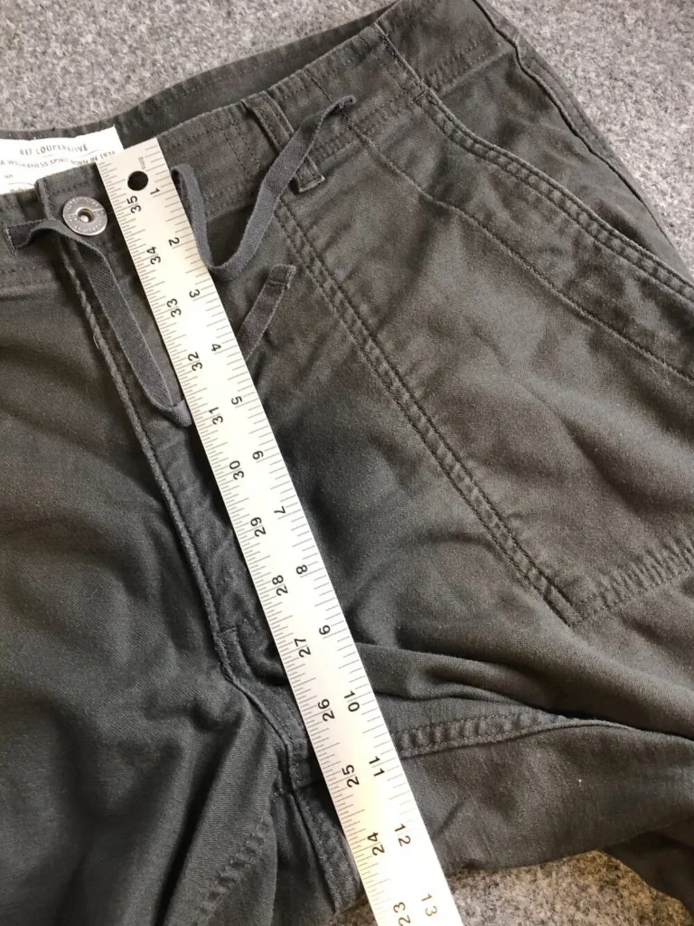REI Co-Op Trailsmith Jogger Pants Mens 36x34 Gray Double Knee Stertch Outdoor